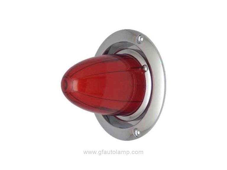 GF-8062-4 4 inch round LED Watermelon stop/turn/tail Lights Chrome Bezel