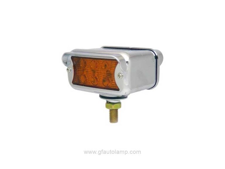 LED, Square 6 Diode, Double Face, Pedestal plafon direccional, Chrome, Visor Bezel, A8-66005