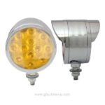 Round, 8 LED, Double Face, Pedestal plafon direccional, Chrome, Visor Bezel, A8-66013T