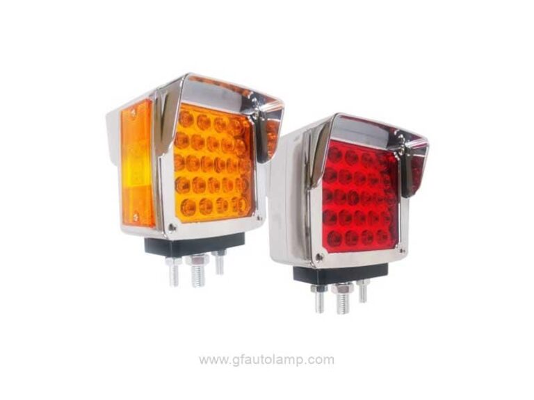 LED, Square, 24 Diode, Dual Face, Pedestal plafon direccional, Chrome, Visor Bezel, A8-66017
