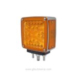 Square, 21 LED, Double Face, Pedestal plafon direccional, Chrome, Visor Bezel, A8-66020C