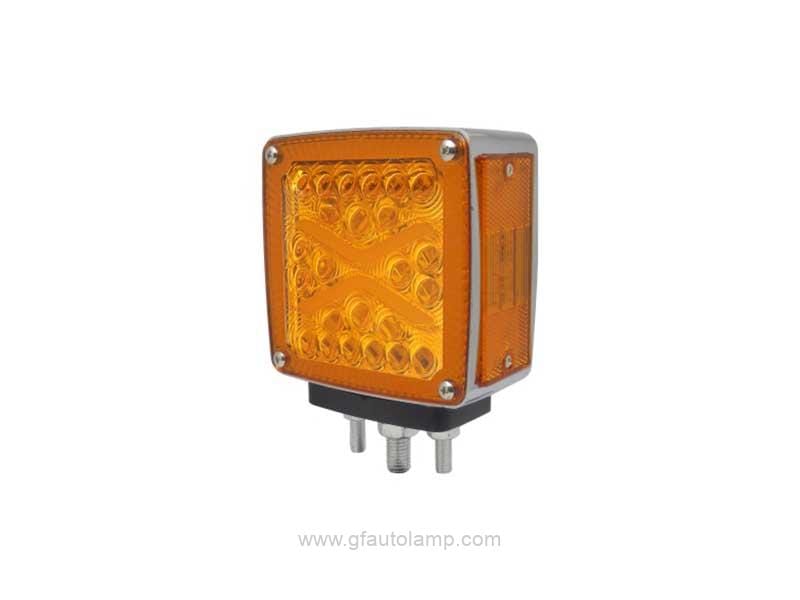 Square, 21 LED, Double Face, Pedestal plafon direccional, Chrome, Visor Bezel, A8-66020C