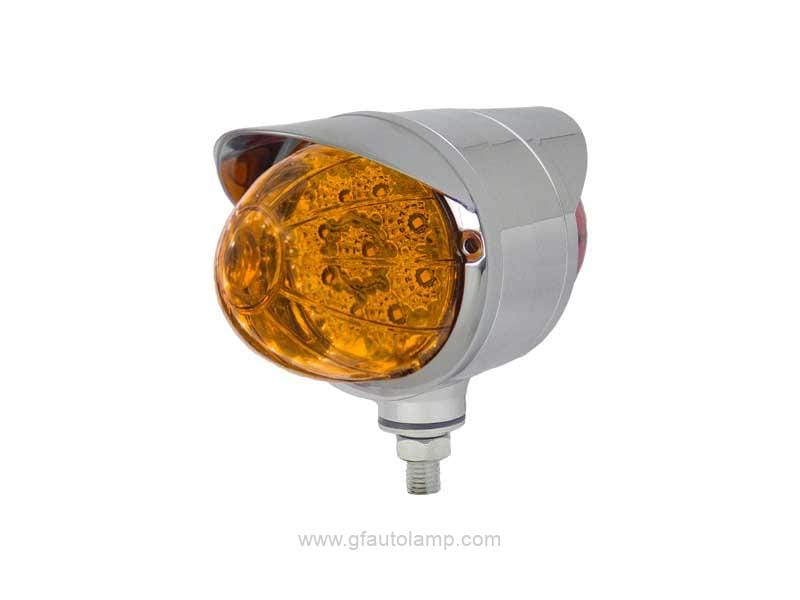 A8-66024T-9 Double Face Watermelon Lights Chrome Visor Bezel