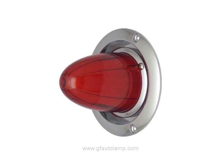 A8-8062-4 4 inch round LED Watermelon stop/turn/tail Lights Chrome Bezel