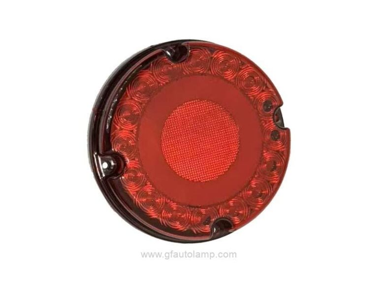 A8-6809 Luces de autobús escolar redondas de 7 pulgadas, Red 7 Inch Tail Light Round Lamp