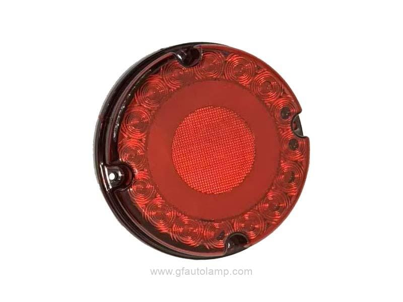 A8-6809 Luces de autobús escolar redondas de 7 pulgadas, Red 7 Inch Tail Light Round Lamp