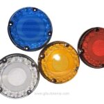 A8-6809 Luces de autobús escolar redondas de 7 pulgadas, Red 7 Inch Tail Light Round Lamp