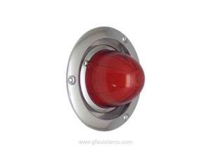 A8-8052-4 4 inch round LED Watermelon stop/turn/tail Lights Chrome Bezel