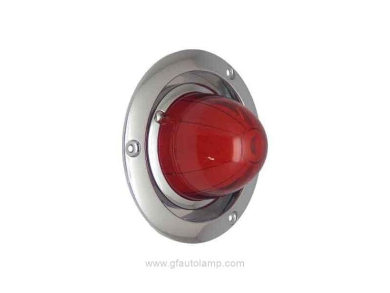 A8-8052-4 4 inch round LED Watermelon stop/turn/tail Lights Chrome Bezel