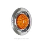 A8-8075-4 4 inch round LED Watermelon stop/turn/tail Lights Chrome Bezel