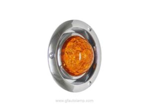 A8-8075-4 4 inch round LED Watermelon stop/turn/tail Lights Chrome Bezel